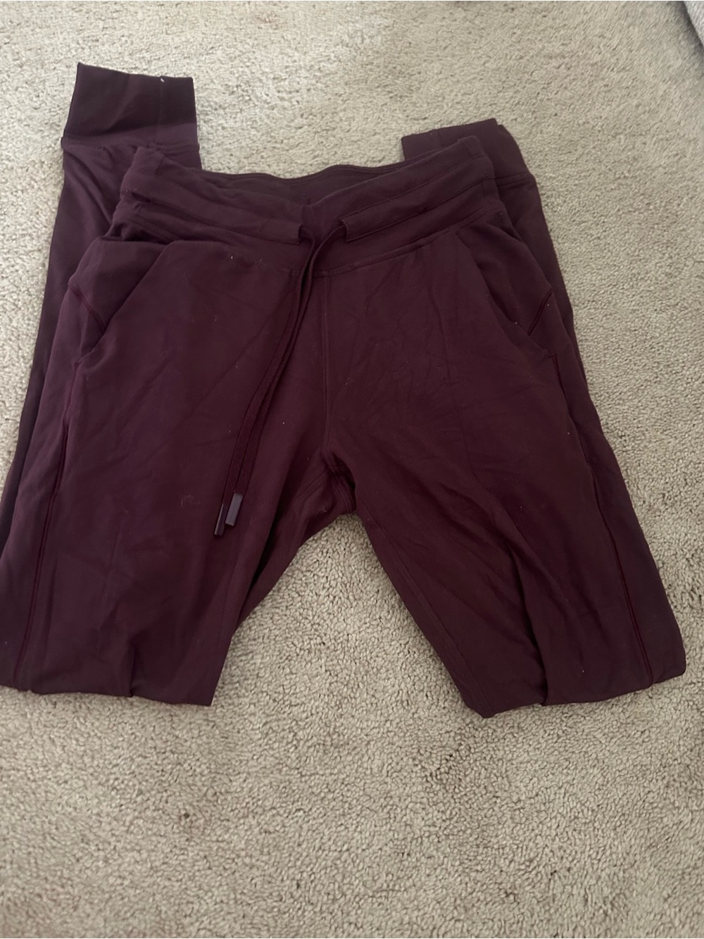 lululemon athletica Women's Burgundy Drawstring Joggers